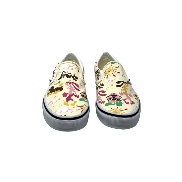 VANS Classic Slip On Sneakers Women's Size Skate Canvas White Shoes VN000BVZFRL - Picture 5 of 9